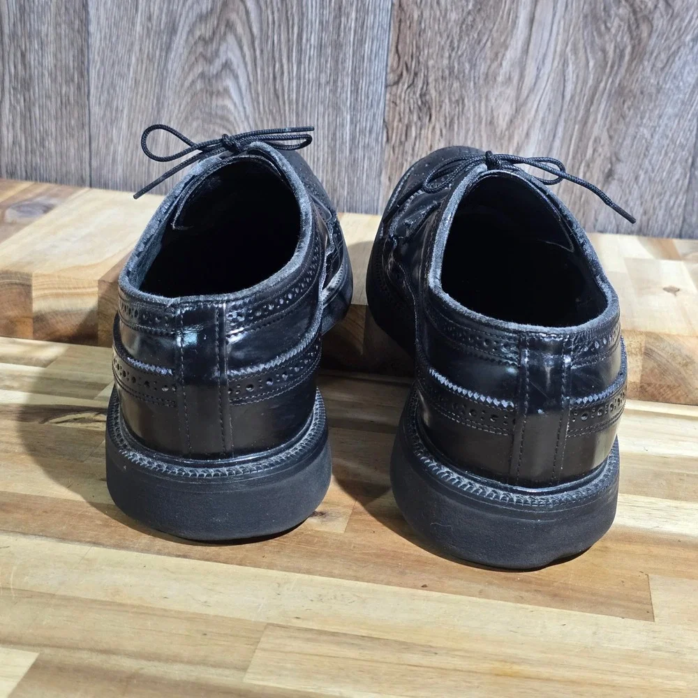 Stuart‎ McGuire 8 D Spring-Step Cushion Black Wingtip Brogue Oxford Made in USA